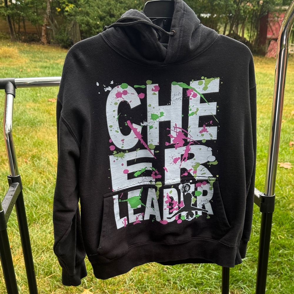 Black Cheerleader Graphic Hoodie